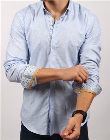 Casual Blue Dress Shirt