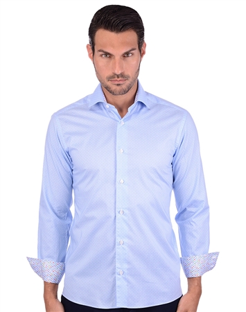 Pale Blue Men’s Designer Dress Shirt