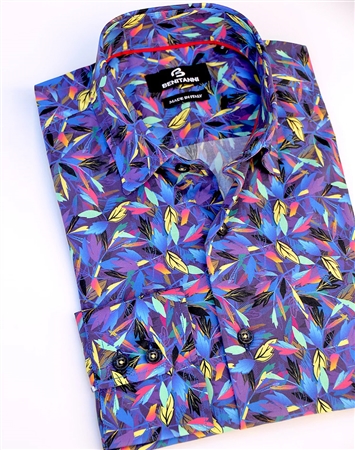 Multicolored Leaf Print Shirt