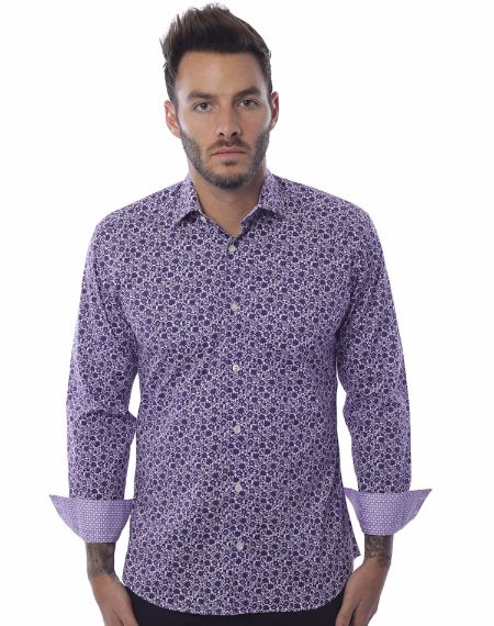 Purple Floral Shirt