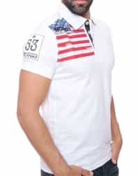 Geographical Norway USA Polo Shirt White