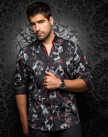 Designer Dress Shirt: Lagos Black