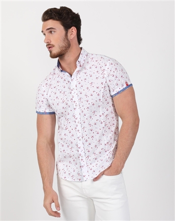 White Multi Luxury Men’s Shirt