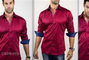 Maceoo Shirts Stripe Red