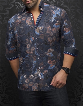 Au Noir Shirt Machado Navy Rust