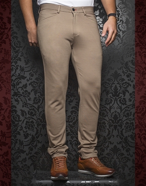 Designer Navy Pants - Magnum Beige