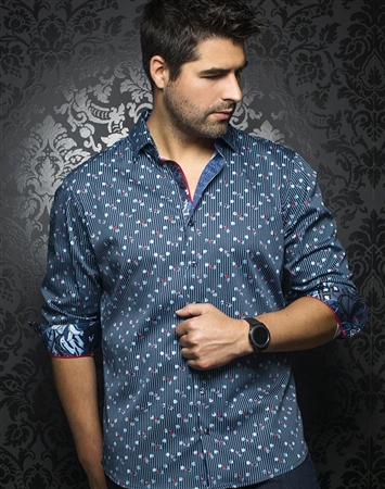 Au Noir Dress Shirt | Mascarados Navy