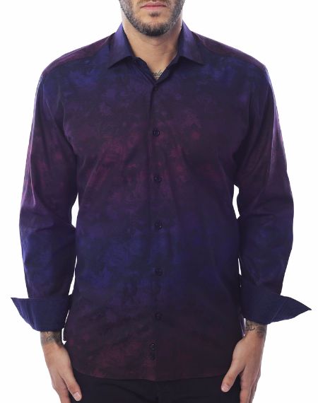 Fashionable Navy Purple Shirt