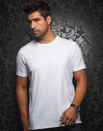 Designer White Crew Neck Shirt