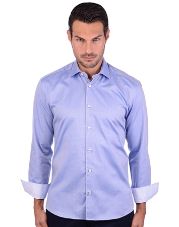 Aero Blue Men’s Designer Dress Shirt