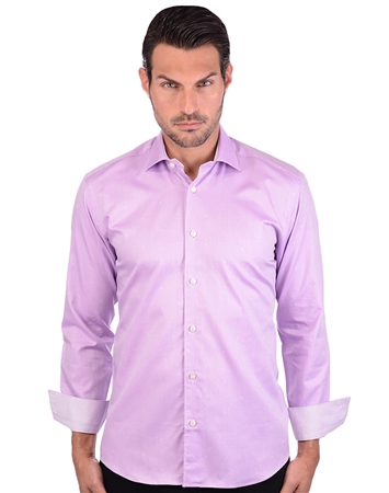 Daring Purple Men’s Cotton Dress Shirt