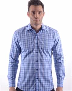 Dress Shirt Blue Check Dress Shirt