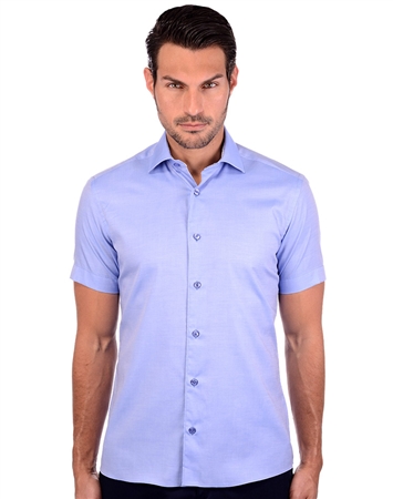 Fresh Light Blue Cotton Luxury Shirt