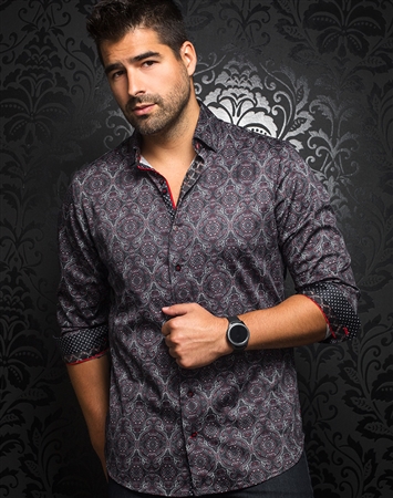 Au Noir Dress Shirt | Mystique Black Red