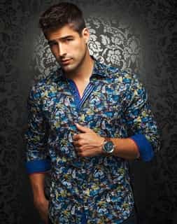 Men Printed Shirt: Printed Dress Shirt