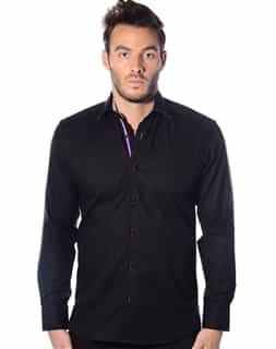 Black Tailored Casual Sport Shirt