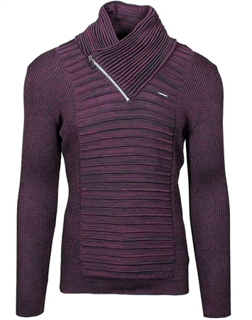 Wine red Men's knit sweater