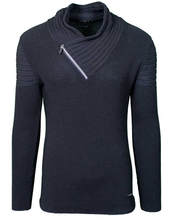 Bold black Men's fashion knit sweater