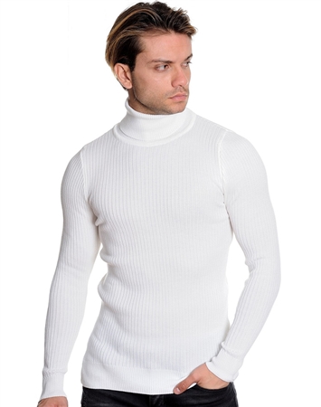 European Fashion Turtleneck Sweater - white