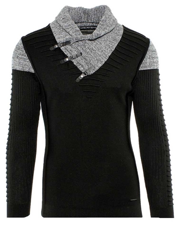 Fashionable Black and Grey Sweater