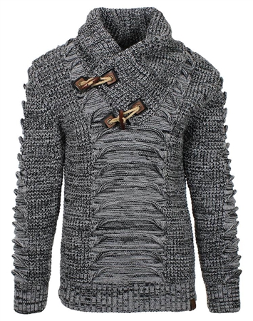 Charred Grey Designer Men's Sweater