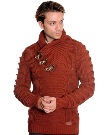 Stylish Cinnamon-colored Fashion Sweater