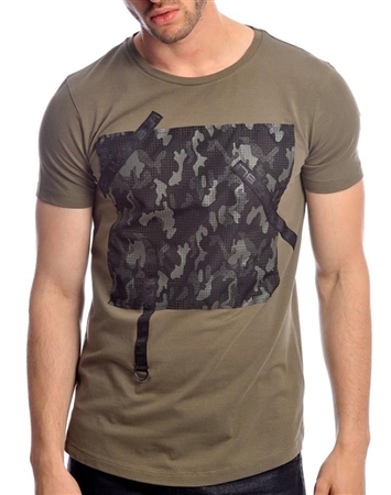 Shop Men's Fashion T-Shirts - Khaki T-Shirt
