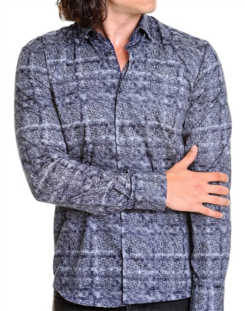 Unique Black Grey Check Woven