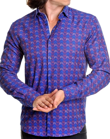 Hot Purple designer mens dress shirt