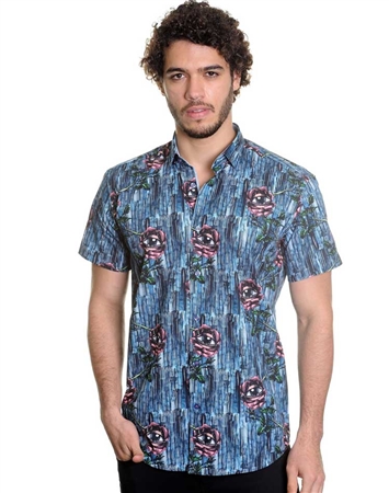 Multi Shirt - Men Casual Shirt - Men Short Sleeve Shirt