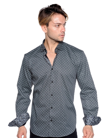 Black And White Floral Shirt - Men Casual Shirt