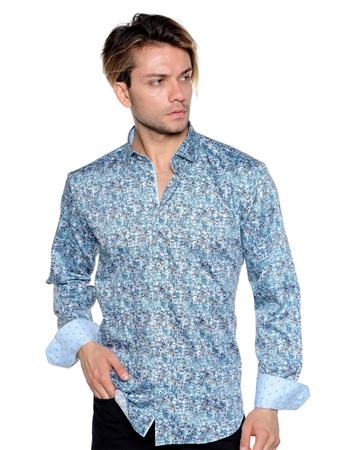 Abstract Multi-Colored Dress Shirt