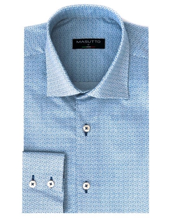 Men's Fashion Shirt - Blue And White Button Down