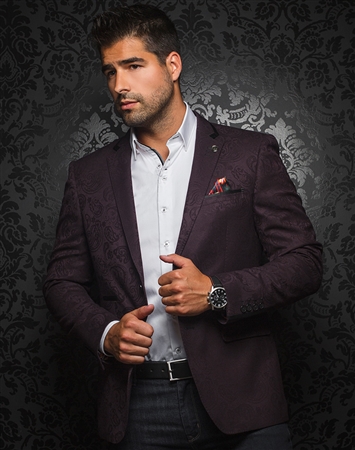 Luxury Men's Blazer - Pratt Burgundy