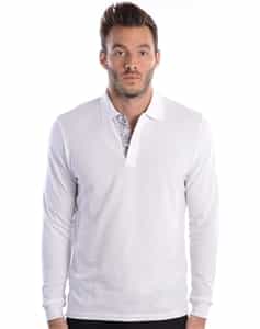 Polo Shirt: Men White Polo Shirt