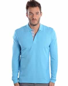Polo Shirt: Men Sky Blue Polo Shirt