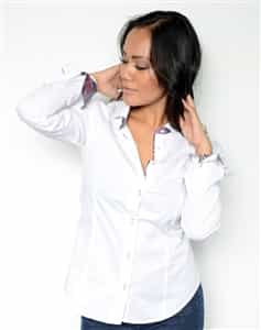 Women white paisley long sleeve shirt