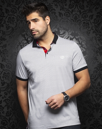 Au Noir Polo | Sierra White Grey