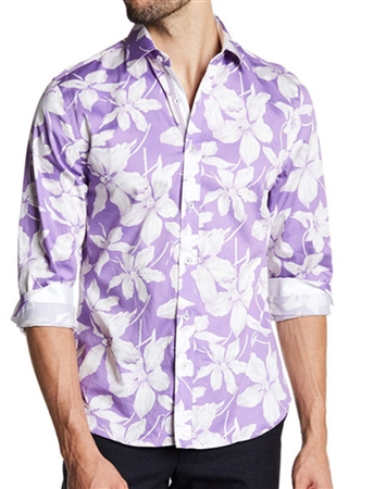 Casual Shirt: Lavender Button Down Shirt