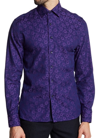 Purple Designer Dress Shirt | Men Button Down Shirt