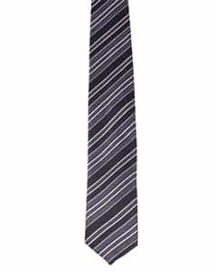 Bertigo Black Gray Stripe Tie