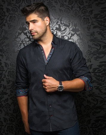 Designer Dress Shirt: Tomassi Black