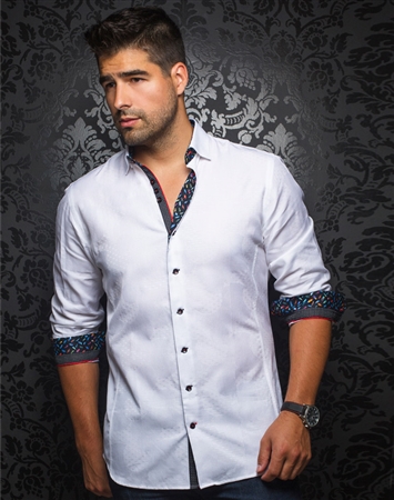 Designer Dress Shirt: Tomassi White
