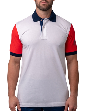 Polo  Fashion Color Block White