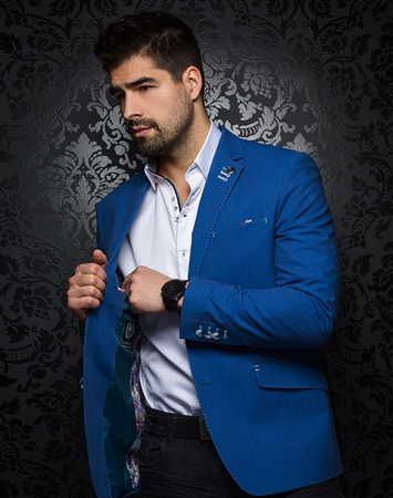 Shop Men's Luxury Blazers - Indigo Sport Jacket