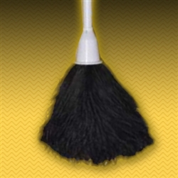 15" Black Ostrich Feather Duster (5" head with 10" plastic handle).
Lightweight dusters are the most economical dusters available.