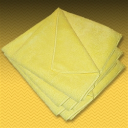12" Yellow Microfiber Towel (5 Pack)
