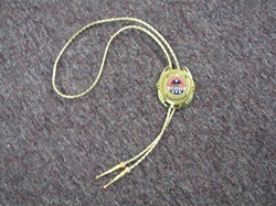 Large Bolo Tie Gold 2 1/4" x 2 12"