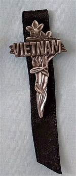 POW/MIA Cross Vietnam w/Ribbon