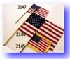 4" x 6" US Flag w/Fringe On Stick